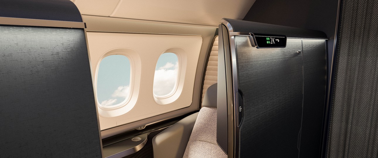 Der neue First-Class-Sitz von British Airways wird ab Mitte 2026 abheben.