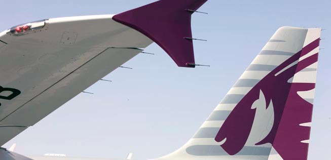 Flieger von Qatar Airways: Die Golfairline ist von Trumps Einreisebann stark betroffen.