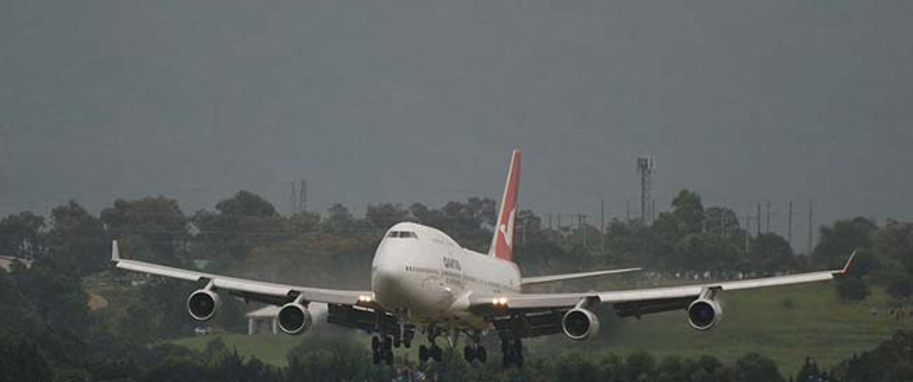 Boeing 747 von Qantas: In Auckland ist nicht genügend Treibstoff vorhanden.