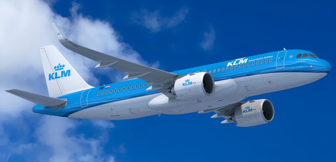 Vorschau auf die von Air France-KLM bestellten Flugzeuge: Airbus A320 Neo von KLM.