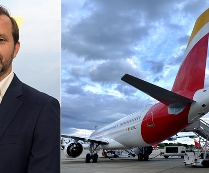 Iberia-Betriebschef Ramiro Sequeira und der erste A321 XLR: Vorerst acht eingeplant.