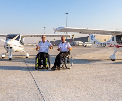 Mike Lomberg (links) and Guillaume Feral: Kämpfen für eine bessere Integration Behinderter.