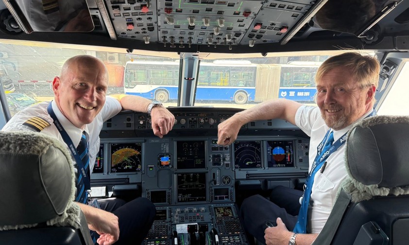 König Willem-Alexander im Airbus-Cockpit: Neuer Karriere-Abschnitt.