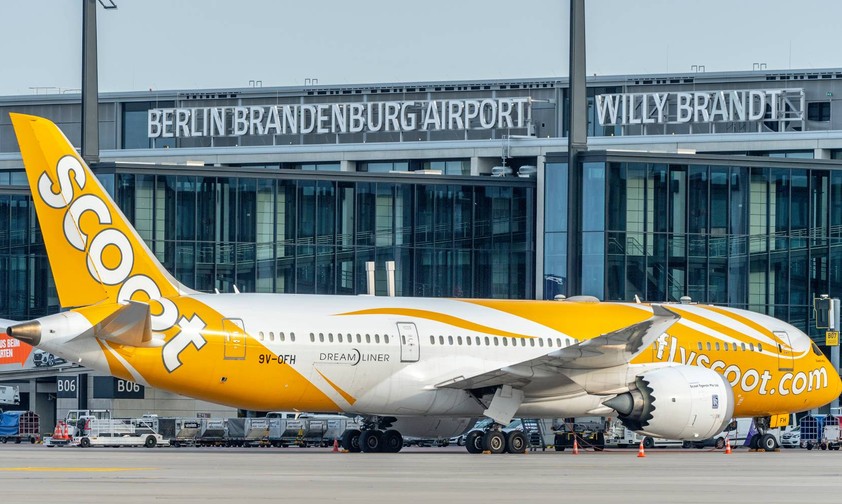 Dreamliner von Scoot am BER: der letzte Flug findet am 28. März statt.