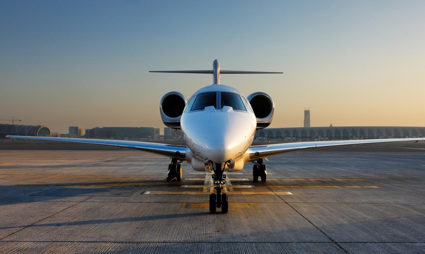 Cessna Citation am Flughafen Dubai: Viele versuchen mit Businessjets die Region zu verlassen.