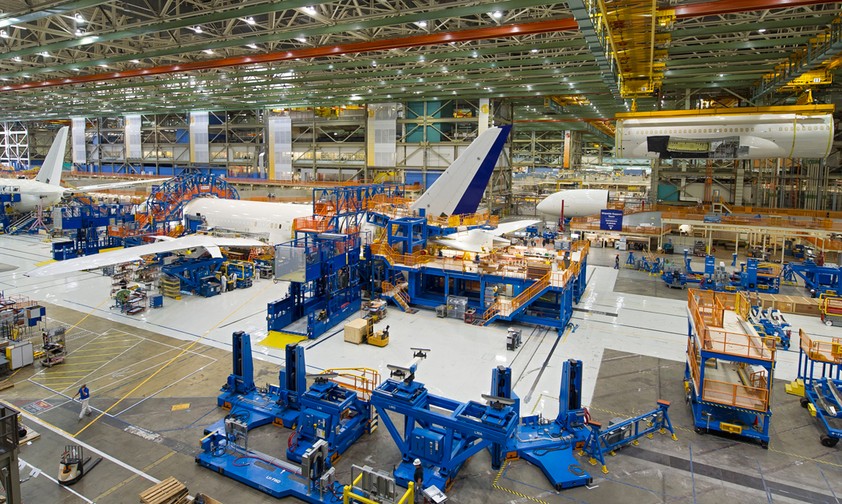 Production line of the Boeing 787: Difficulties have emerged.