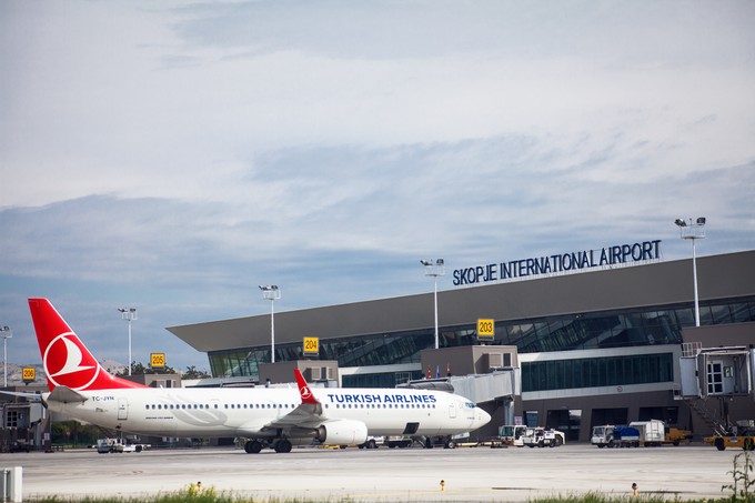 ... der Skopje Airport in Nordmazedonien, ...