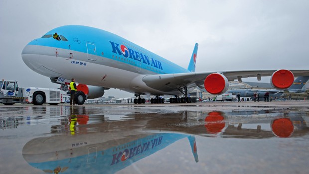 Korean Air fliegt den A380 ab Seoul nach Hongkong, Los Angeles, New York, Paris und Tokio.