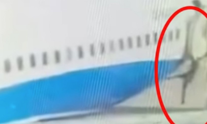 Überwachungskamera-Video: Der Flieger wurde offenbar mit neuem Essen beladen.