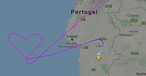 Die Flugroute von Hi Flys A380: Herziger Umweg auf dem Weg nach Toulouse.