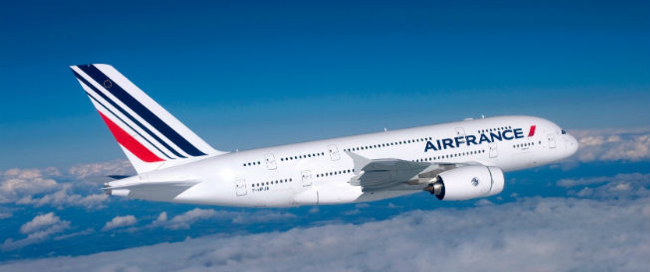 Airbus A380 von Air France: Umkehr über Montpellier.