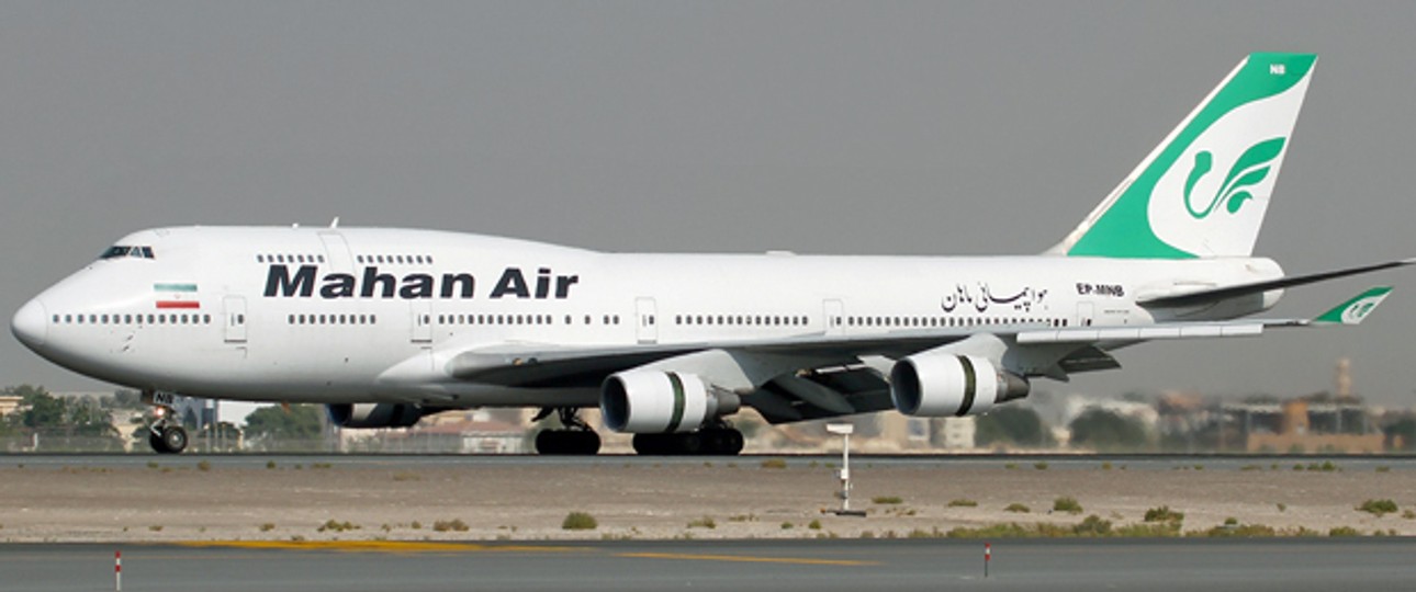 Boeing B747 von Mahan Air: In Indien festgehalten.