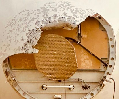 Beschädigte Nase des A320: Es war alles andere als ein angenehmer Flug.