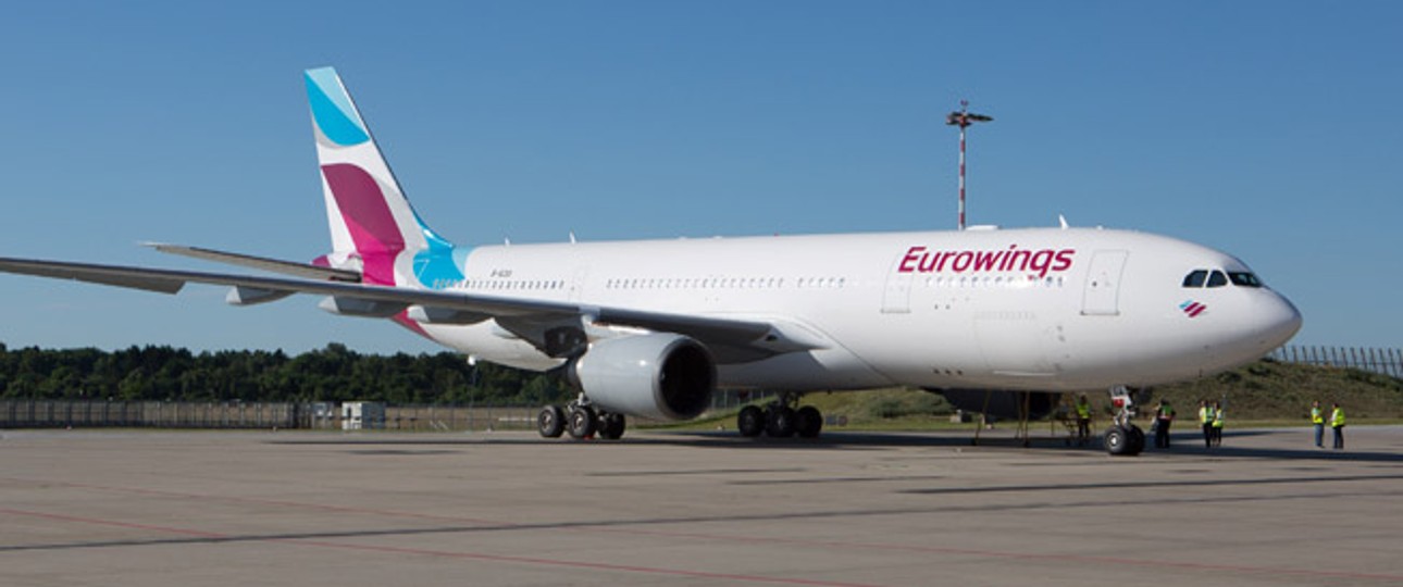 Airbus A330-200 von Eurowings: Vorerst nicht in den Iran.