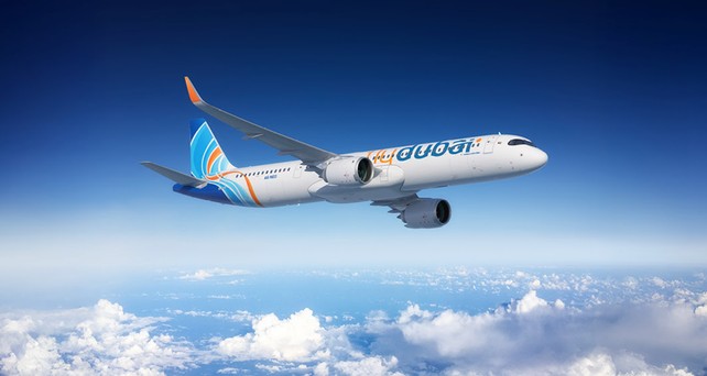 Airbus A321 Neo in den Farben von Flydubai: Ab 2032 am Himmel zu sehen.