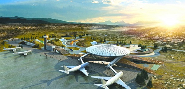 Skizze des Daocheng Yading Airport: Zuerst ein Flug pro Tag.