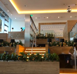 Crown Lounge von KLM in Amsterdam-Schiphol: Insgesamt gibt es fünf verschiedene Bereiche. Hier zu sehen ist der Bereich Dutch Mountain.