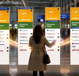 Neue Infostelen: Wie will Lufthansa Group die Reisenden künftig anpsrechen?