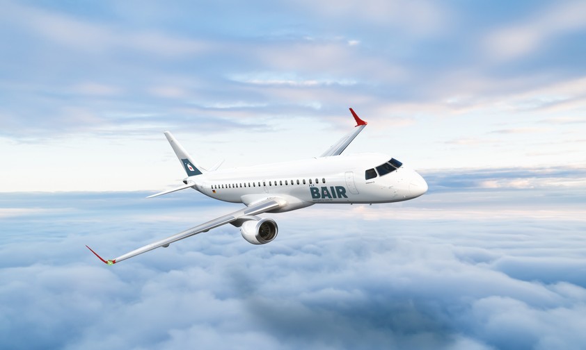 Skizze eines Fliegers von Flybair: Aus den großen Plänen wurde nichts.
