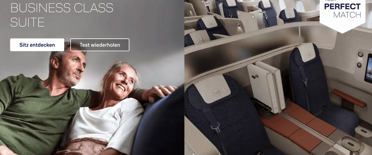 Lufthansas Test: In diesem Fall wurde es die Business Class Suite.