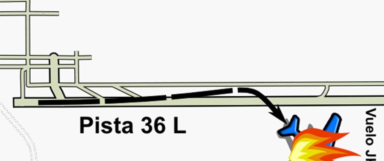 Situationsplan in Barajas: Die Maschine scherte rechts von der Piste aus und zerschellte.