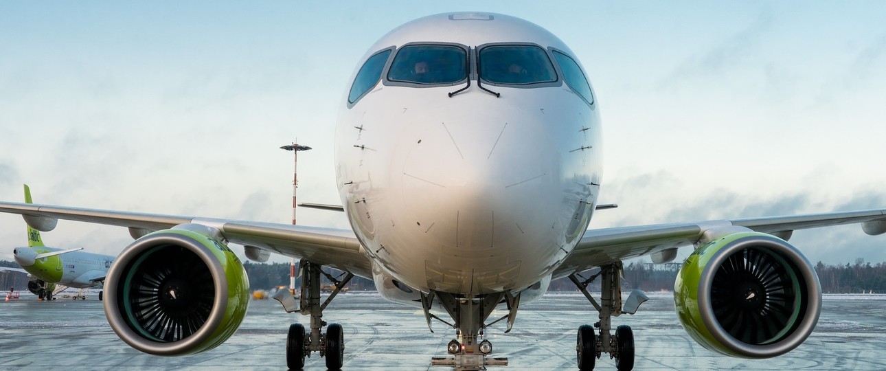 Airbus A220 von Air Baltic: Springt bei Austrian Airlines ein.