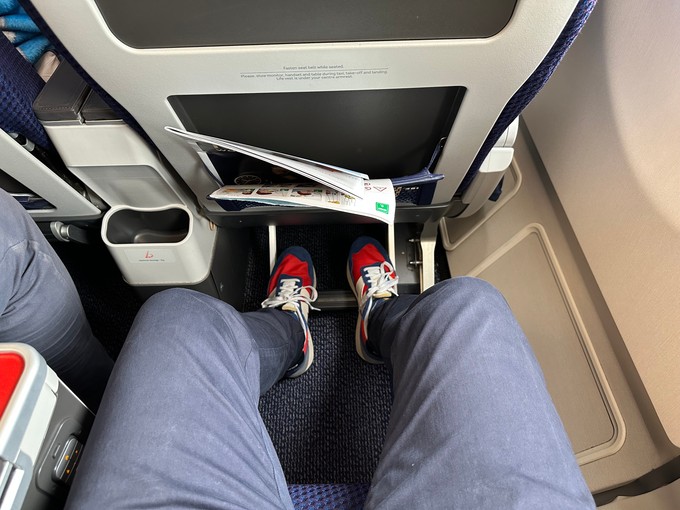 Brussels Airlines bietet in der Premium Economy einen sehr bequemen Sitz und viel Beinfreiheit.