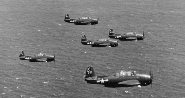 Fünf TBM Avenger der US Navy: Die Bomber kehrten von einer Übung nicht zurück.