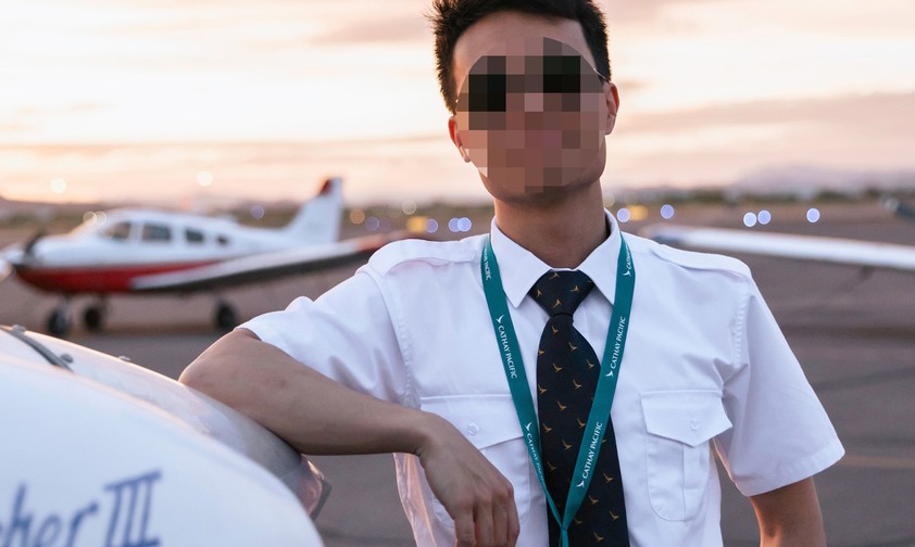 Flugschüler von Cathay Pacific (Archivbild): Ungebührliches Verhalten.