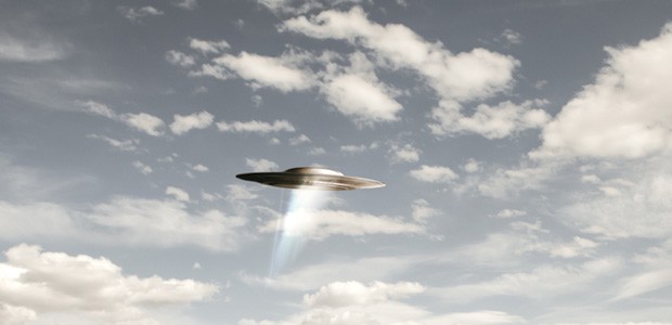 Zeichnung eines Ufos: Der Airbus-Pilot sah etwas an ihm vorbei flitzen.