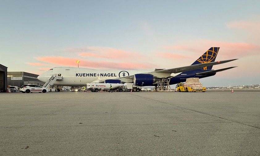 Die Boeing 747-8 F von Atlas Air in Stuttgart: Künftig fliegt sie nach Frankfurt.