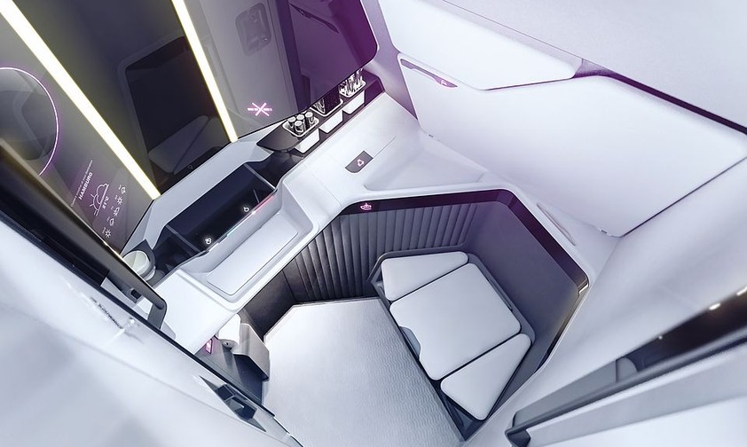 Toilette von Krüger Aviation: Wenn der Sitz geschlossen ist, sieht alles normal aus.