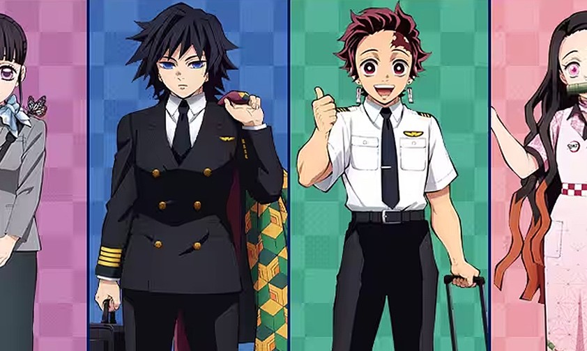 Diese Demon-Slayer-Charaktere werden bald auf De Havilland Canada Dash 8-400 zu sehen sein. Es sind ...