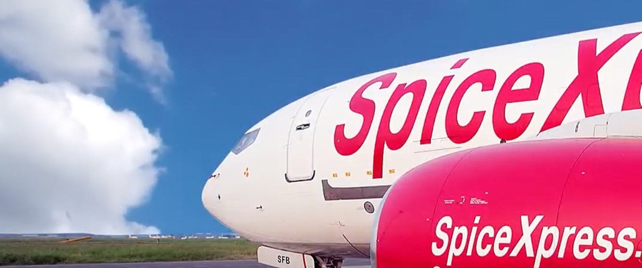 Frachter von Spicejet: Ausbau mit Vierstrahler.