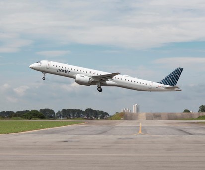 Die erste Embraer E915-E2 von Porter.