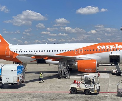 Auch ein Airbus A320  von Easyjet: So sieht die Flotte hauptsächlich aus.