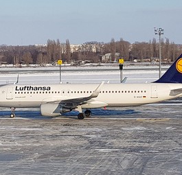 Lufthansa A320 in Kiew: Ab Montag wird die Flugverbindung vorerst eingestellt.