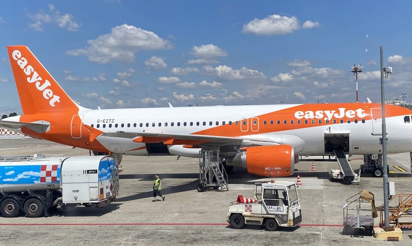 Auch ein Airbus A320  von Easyjet: So sieht die Flotte hauptsächlich aus.