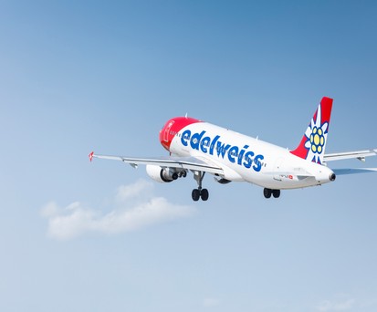 Airbus A320 von Edelweiss: Ein solcher Flieger stattete Graz einen Besuch ab.
