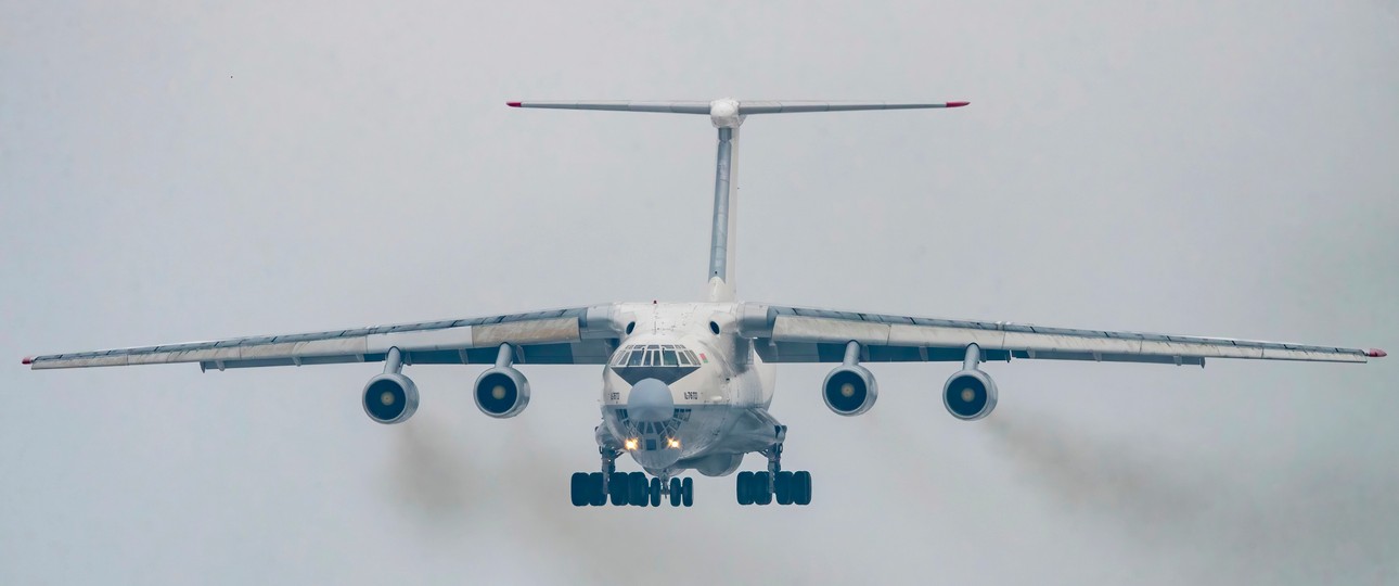Ilyushin Il-76 im Flug: Das Flugzeug ist das Rückgrat der russischen Frachtfluggesellschaften.