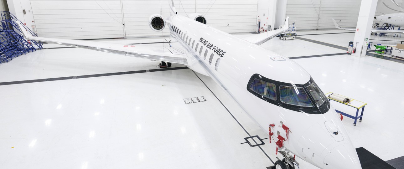 Bombardier Global 7500 der Schweizer Regierung: Muss zwei Jahre auswärts parken.