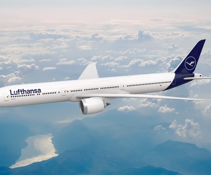 Boeing 777-9 von Lufthansa (Rendering): Die große Version der Passagiervariante der 777X.