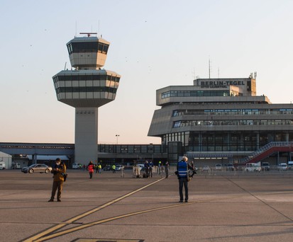 Vorfeld in Tegel: Der Flughafen ist nicht mehr in Betrieb.