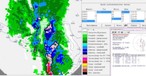 Wetterkarte: Heftige Gewitter über Sochi.