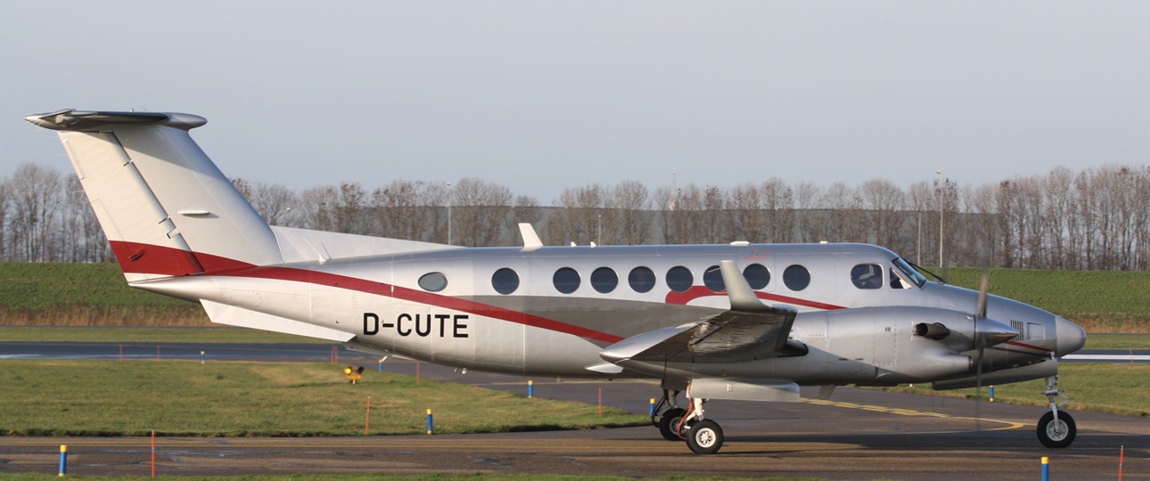 So sieht die Beechcraft Super King Air 350 heute aus, wo sie der Atlas Air Service gehört.