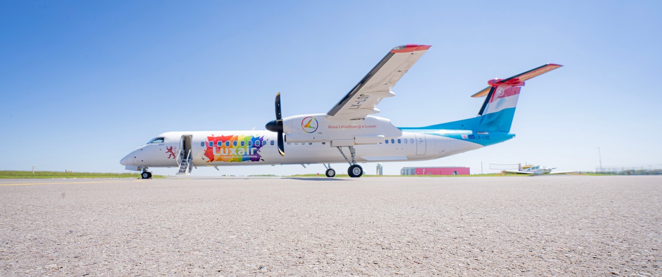 Der sogenannte Pride-Flieger von Luxair.