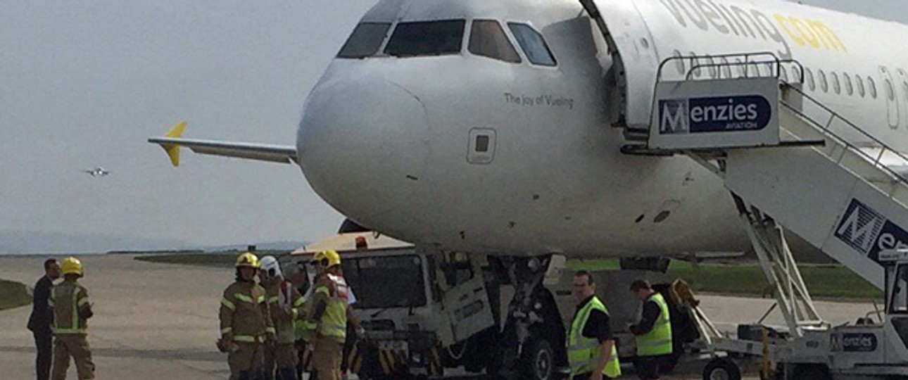 Hoppla: Der gefallene A320 von Vueling.