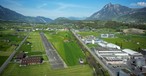 Flugplatz Kägiswil aus der Luft: Die Schweizer Luftrettung will an den Standort.