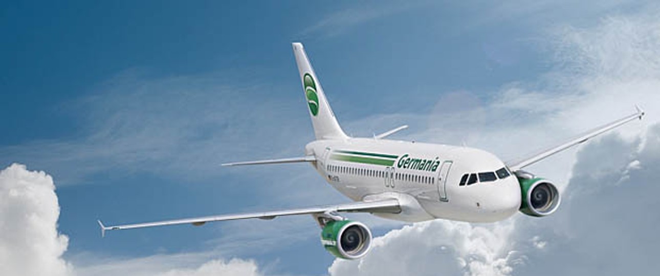 Flieger von Germania: Die Airline fliegt künftig von Düsseldorf, Hamburg und Berlin in den Iran.