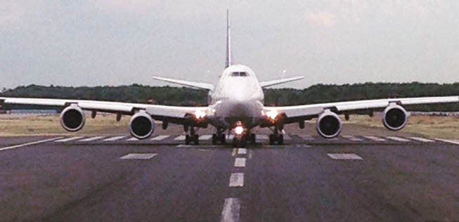 Boeing 747 in Frankfurt.